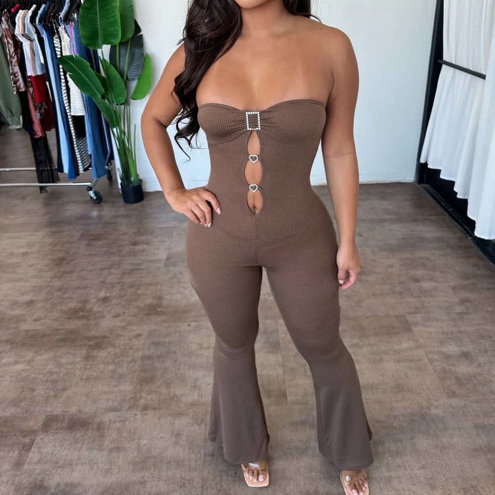 OOTDFASH brown jumpsuit